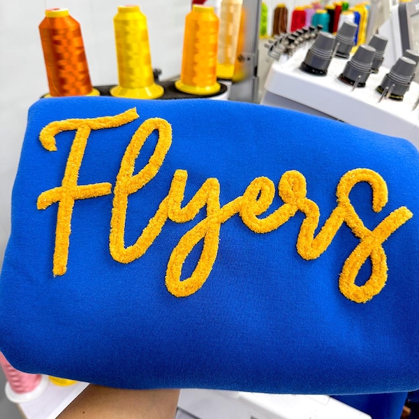 Sudadera del equipo con bordado de chenilla personalizado, Spirit Wear