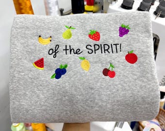 Sudadera bordada con el fruto del Espíritu, camiseta cristiana inspirada en la fe, ropa inspiradora con versículos bíblicos, regalo religioso