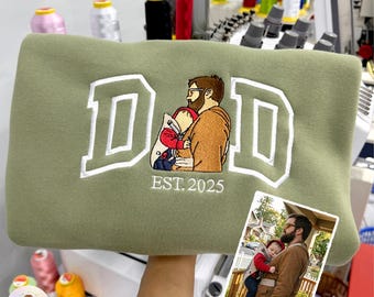 Personalisiertes Dad Sweatshirt, Personalisiertes Vater Foto Shirt, Hoodie Geschenk Vatertag