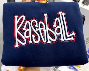 Sudadera de béisbol 3D personalizada con bordado, cuello redondo personalizado para tu equipo, regalo ideal para el día del partido con espíritu universitario.