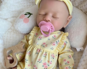 Muñeca bebé renacida de 30 cm, cuerpo completo de silicona, regalo de Navidad coleccionable.