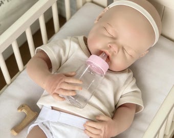 Muñeca bebé renacida de 20 pulgadas, muñeca de silicona de cuerpo completo para recién nacida, regalo coleccionable realista para ella