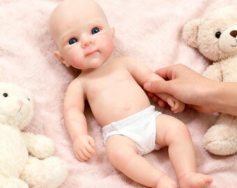 Muñecas Reborn de silicona, suaves y realistas, de 15 a 45 cm, para niñas o niños, regalo de Navidad.