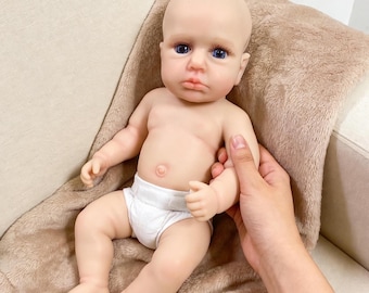 Muñeca bebé renacida de silicona, de 15 a 45 cm (Jessi), suave y realista, regalo coleccionable.