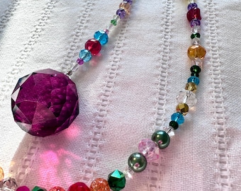 27-inch Long Beaded Sun Catcher Curtin Rod Rainbow Maker