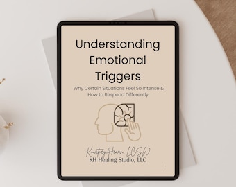 Emotional Triggers Workbook | Therapist Guided, Self-Compassion (Printable PDF)