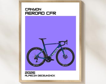 Canyon Aeroad Bike Poster | Minimalist Cycling Art | Bicycle Wall Art | Minimalist Bike Print | Cycling Gift | Modern Home Decor