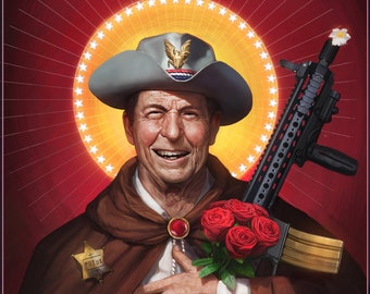 Poster - Saint Ronald Reagan - Epic American President Art by Jason Heuser (Sharpwriter)