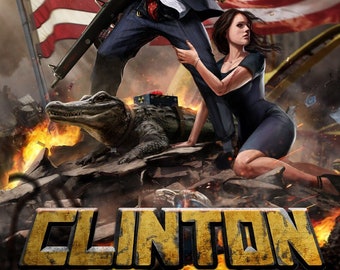 Poster - Bill Clinton (Duke Nukem 3D Ver.) - Epic American President Art by Jason Heuser (Sharpwriter)