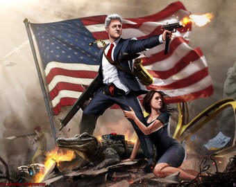 Bill Clinton The  Lady Killer PRINT - Multiple Sizes Available