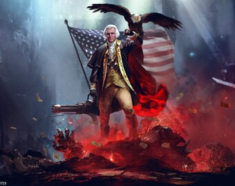 George WARSHINGTON PRINT - Multiple Sizes Available