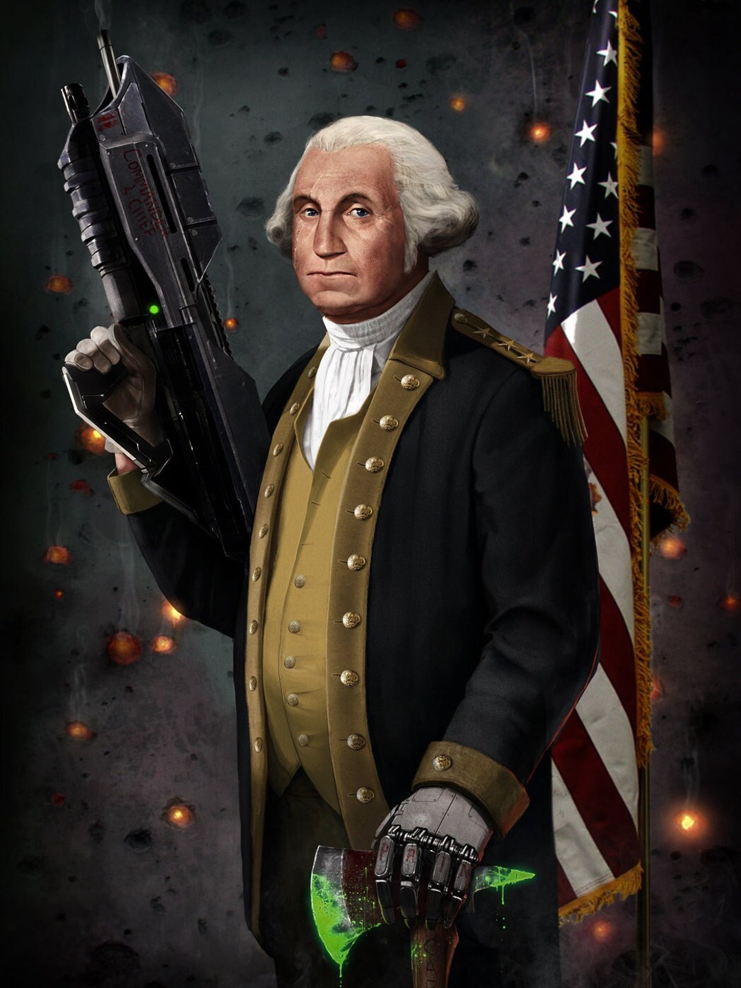 Poster George Washington, the OG Master Chief Epic American President