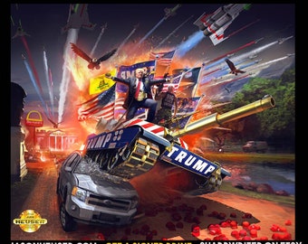 Poster - Donald the Undefeatable (Trump Tank 2) - Epic American President Art by Jason Heuser (Sharpwriter)