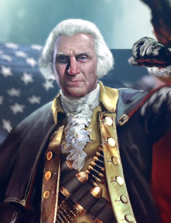 Bandiera USA 3x5 Piedi Con Ritratto George Washington - Poliestere Stampato