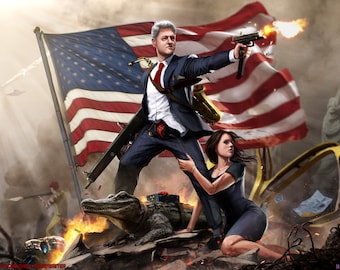 Poster - Bill Clinton: The Lady Killer - Epic American President Art by Jason Heuser (Sharpwriter)