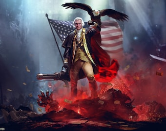 Poster - George WARSHINGTON (Washington) - Epic American President Art by Jason Heuser (Sharpwriter)