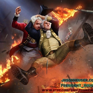 Poster - Stone Cold George Washington - Epic American President Art by Jason Heuser (Sharpwriter)