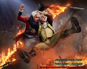 Poster - Stone Cold George Washington - Epic American President Art by Jason Heuser (Sharpwriter)