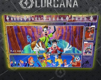 Wizcraft Lorcana Frozen Castle (cosida) - Lorcana Playmat - Lorcana Mat - Alfombrilla De Juego Lorcana - Goma Antideslizante Con Zonas - Accesorios Lorcana