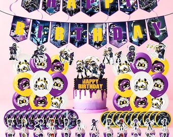 Set di decorazioni per la festa di compleanno di M*rd*r D*on*s, palloncini a tema personaggi, decorazione per torta, decorazioni per cupcake, articoli per feste di compleanno per bambini, kit di decorazioni per feste a tema cartoni animati