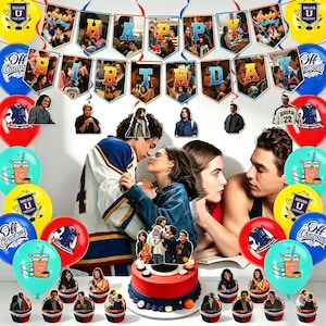 Off C*mp*s B*iar U Birthday Party Supplies,Booktok Hockey Romance Party Decor Kit,Banner Balloon Cak/Cupcake Toppers,Party Supplies for Fans