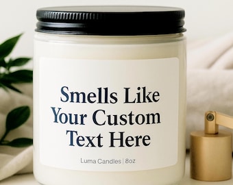 Custom Label Soy Candle, Personalized Gift, 8oz
