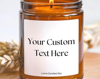 Personalized Soy Candle, Custom Label Gift, Funny Candle