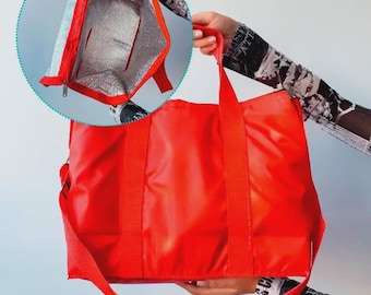 Insulated Lunch Bag with Crossbody Strap – Large Thermal Cooler Tote for Food and Drinks