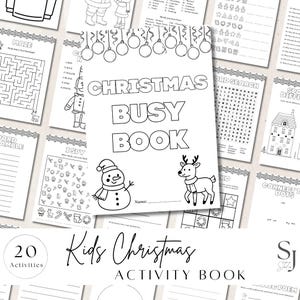 Kids Christmas Activity Book Printable Classroom Homeschool (Digital Download)