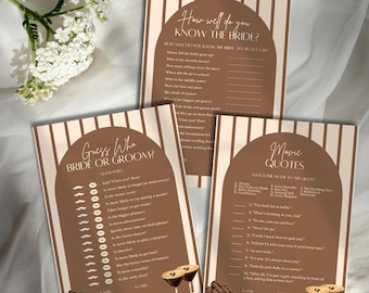 Liefde is in de maak: spelbundel voor een vrijgezellenfeest/bruidsdouche, aanpasbare en printbare trouwsjablonen, vrijgezellenfeest voor vrouwen, koffiebrunch.