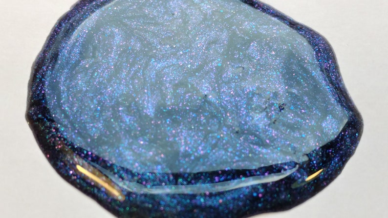 Starry Skies Glow in the Dark Stars Multidimensional Blue Purple Galaxy iridescent Nail Polish image 5