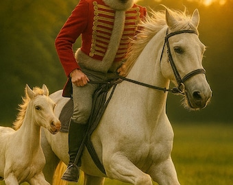 Chaqueta militar de húsar para hombre – Abrigo de uniforme con ribete dorado – Túnica británica de estilo napoleónico