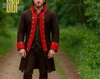 Disfraz de George Washington/Uniforme colonial de la Guerra de la Independencia del siglo XVIII/Traje de recreación histórica