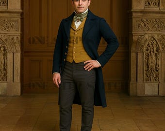 Frac victoriano de la Regencia / Chaqueta gótica steampunk / Traje aristocrático colonial / Chaqueta histórica