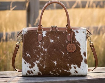 Bolsa de couro de vaca feita à mão – Bolsa de ombro estilo western