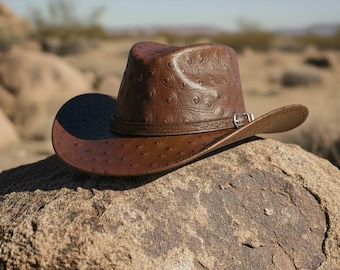 Handcrafted Leather Hat Vintage Style Adjustable Sports caps , Gorra