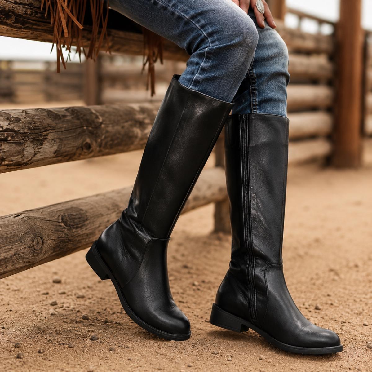 Calf High Zip Boots - Etsy