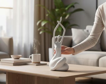 Yoga Figures Statue | Minimalist Abstract Art | Desk & Living Room Decor