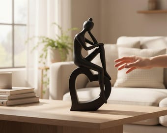 Abstract Figures Statue | Minimalist Modern Resin Character Sculpture | Desk & Room Decor