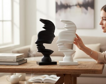 Abstract Human Resin Sculpture | Modern Buddhist Art | TV Cabinet & Office Decor