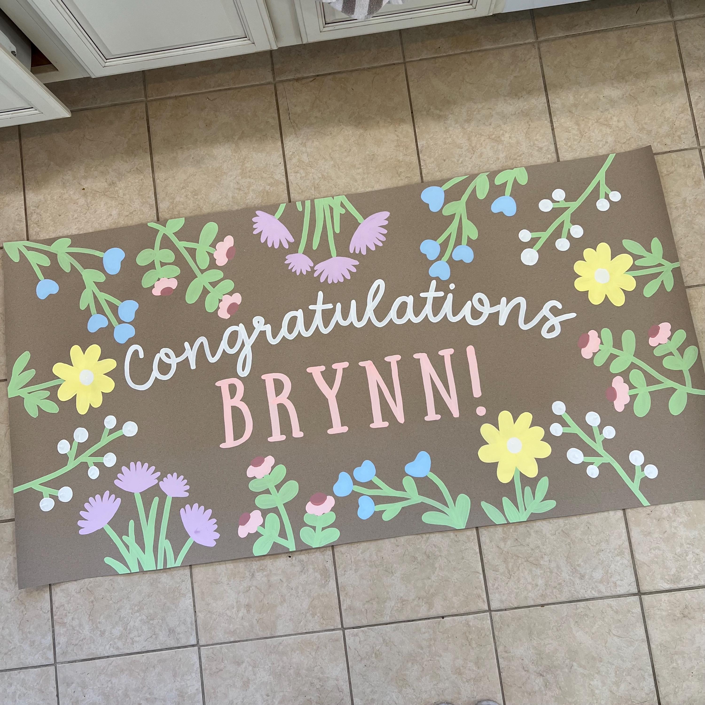 Send Off Program Banner Custom Graduation & College Send off Painted Banner | Party Decor ...