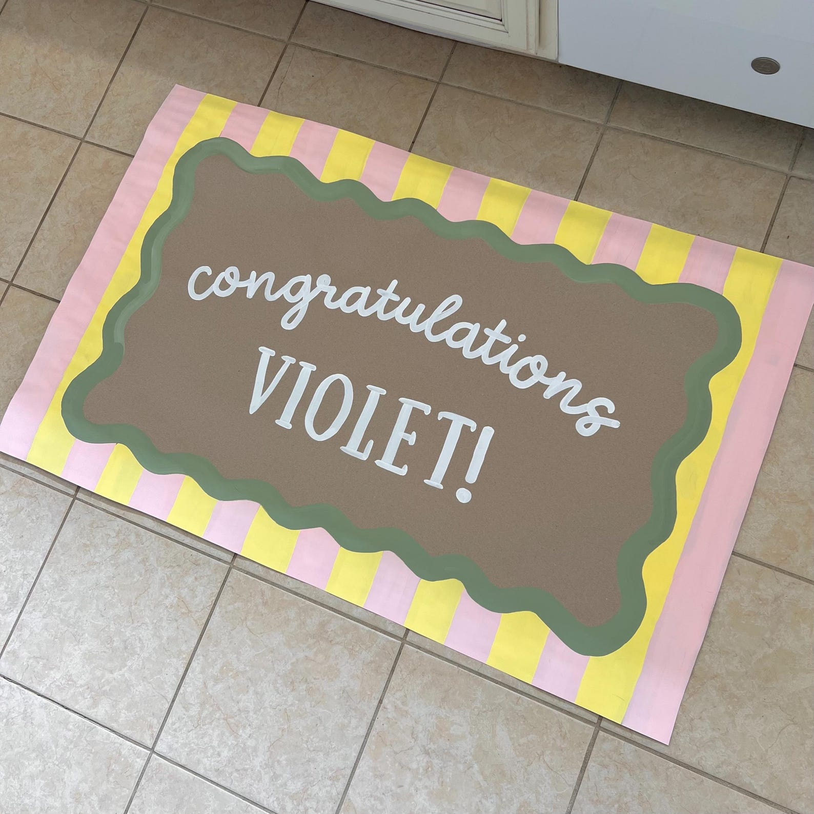 Send Off Program Banner Custom Graduation & College Send off Painted Banner | Party Decor ...