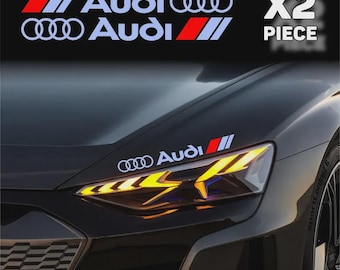 Audi S Line Racing Decal Set: 11" Vinyl Sport Badge Stickers