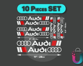 Audi Racing Decal Set – S Line Vinyl Stripes | Sporty Exterior Car Stickers, Custom Auto Graphics