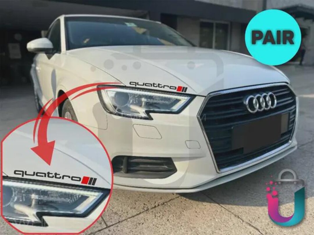 Audi Quattro Racing Decals - 11 Inches Vinyl Car Stickers - Etsy