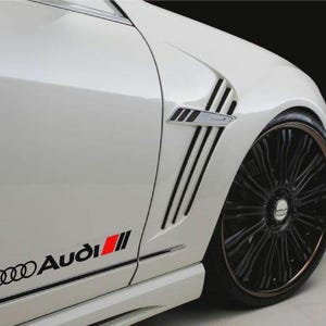 Decalcomania con emblema sportivo Audi S Line - Adesivi con logo da corsa (coppia)