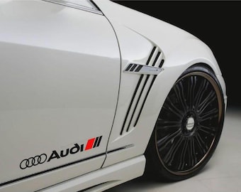 Audi S Line Sport Emblem Decal - Racing Logo Stickers (Pair)