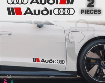 Audi Racing Hood Decal 11" | Black Vinyl Car Stripe