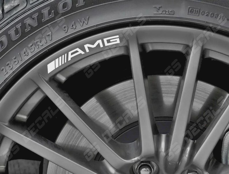5x AMG Mercedes-benz Wheel Rim Decals – Car Accessory for Rims ...