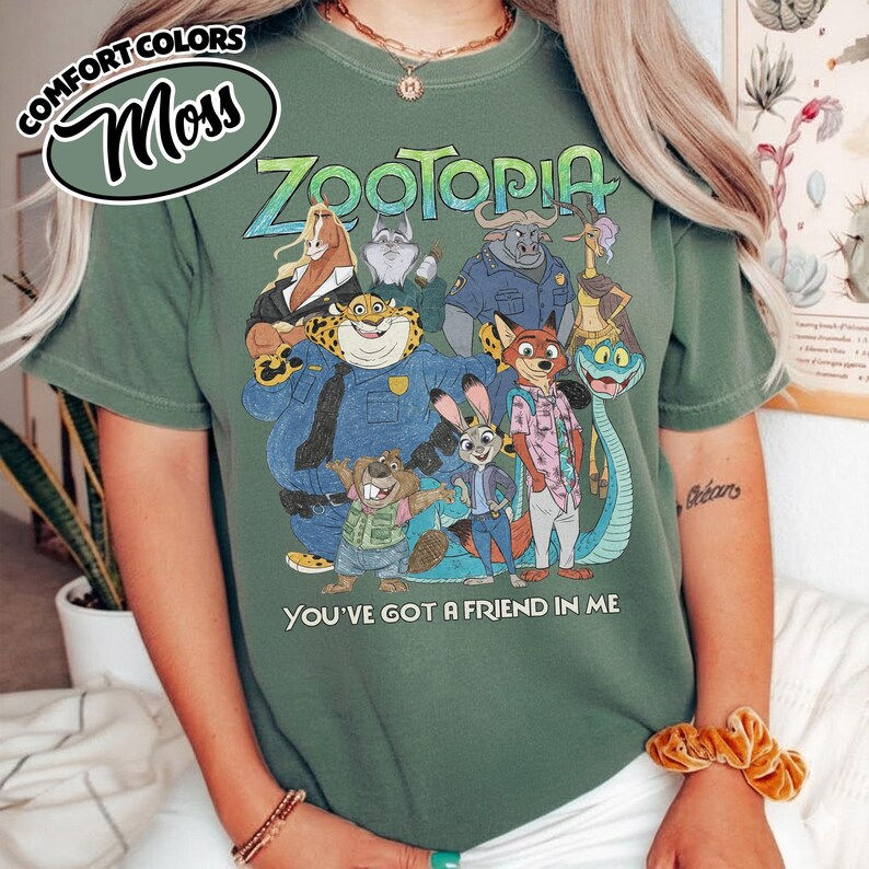 Comfort Colors Retro Zootopia Shirt, Judy Hopps Shirt, Nick Wilde Shirt, Retro Zootropolis Disney Tee,WDW Family 2026 Trip Tee UOU310 bild 12
